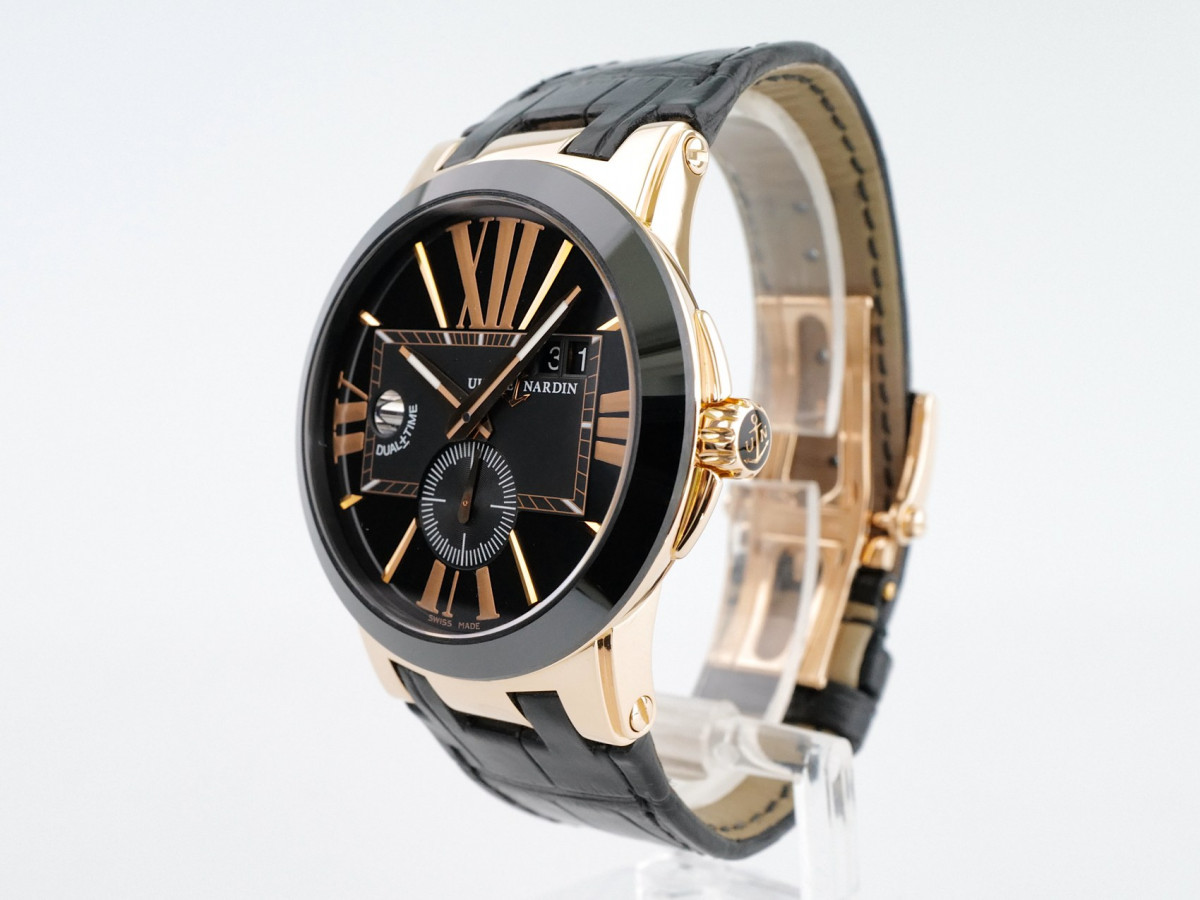 Швейцарские часы Ulysse Nardin Executive Dual Time 18K Rose Gold