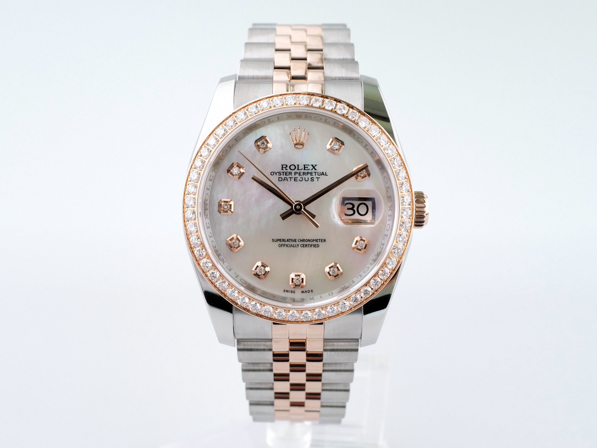 Швейцарський годинник Rolex Datejust 36mm Steel and Everose Gold Diamonds