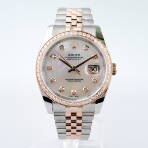 Швейцарський годинник Rolex Datejust 36mm Steel and Everose Gold Diamonds
