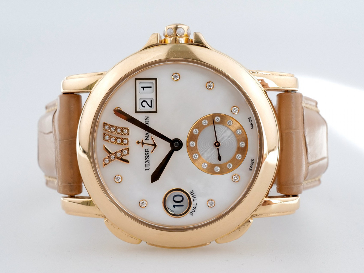 Швейцарские часы Ulysse Nardin Classic Dual Time Ladies Small Seconds 18K Rose Gold