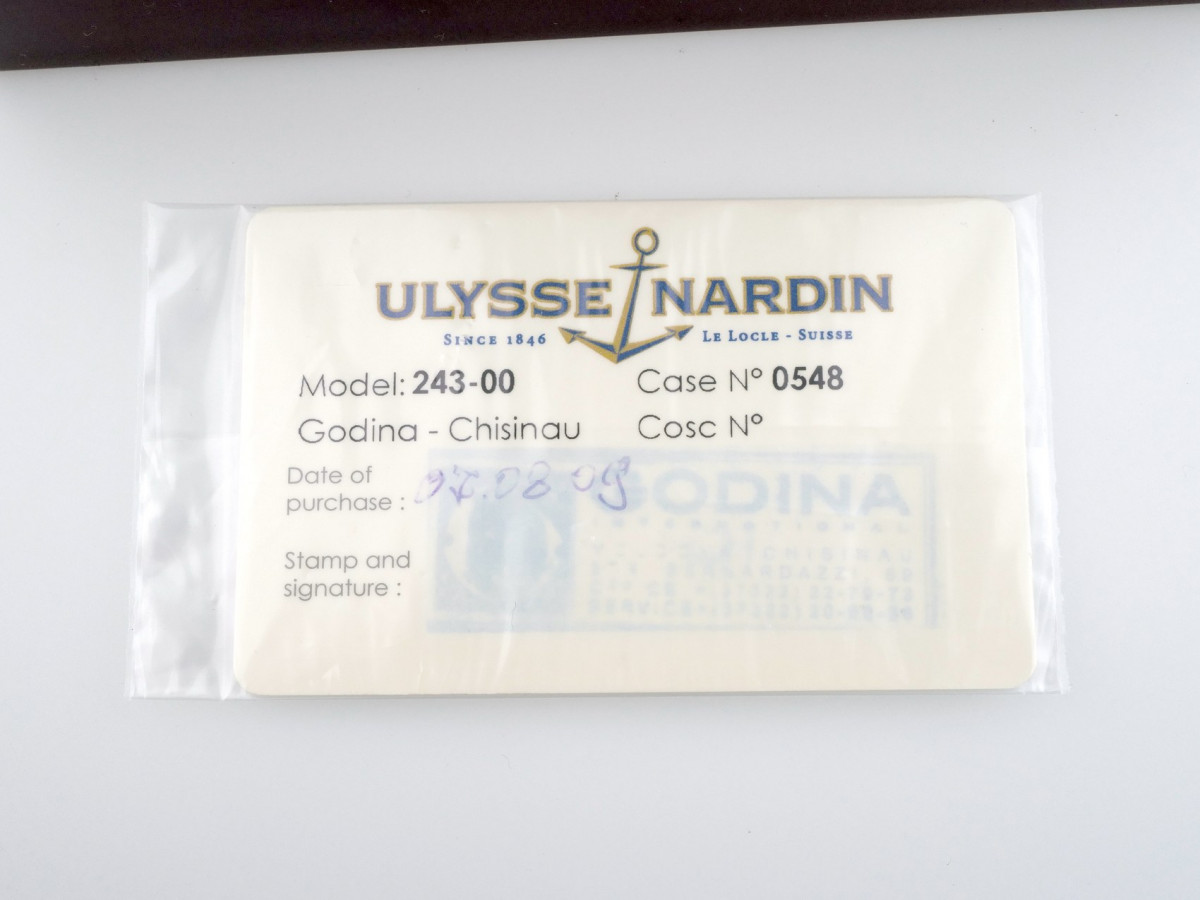 Швейцарський годинник Ulysse Nardin Executive Dual Time Black Alligator Strap Black Dial 43