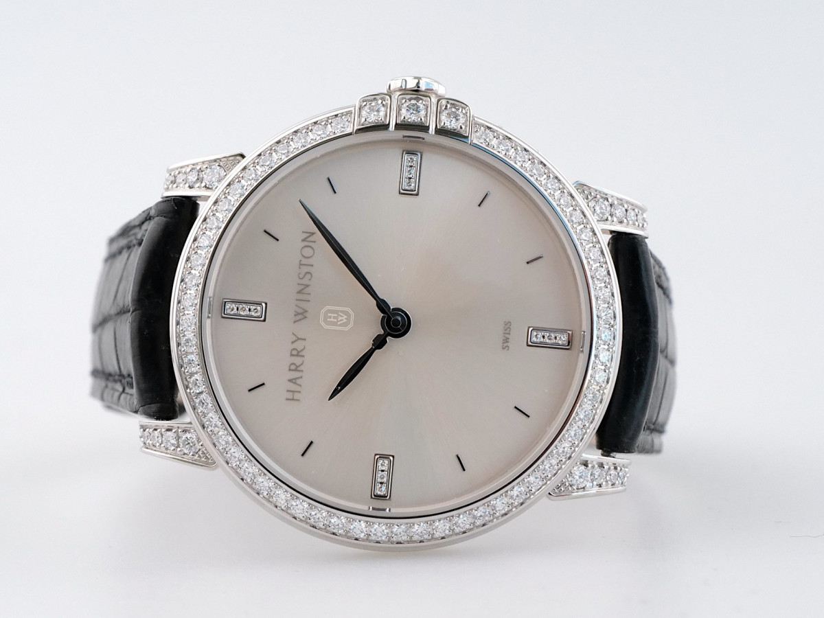Швейцарские часы Harry Winston Midnight 18K White Gold Diamonds