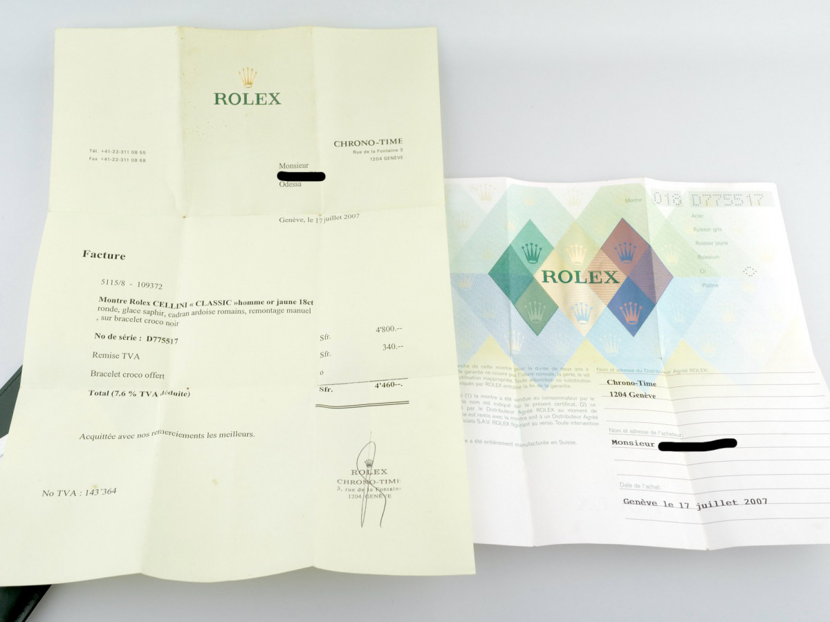 Швейцарские часы Rolex Cellini 18K Yellow Gold Manual Wind