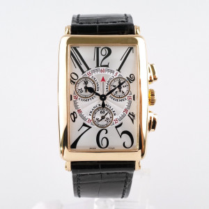 Швейцарський годинник Franck Muller Long Island Chronograph 18K Yellow Gold