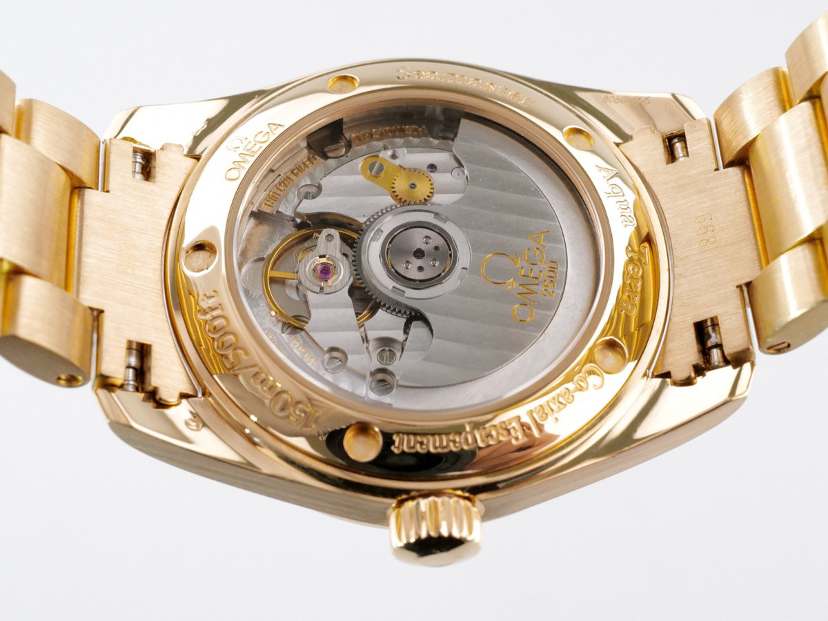 Швейцарские часы Omega Seamaster Aqua Terra 36 Co-Axial Chronometer 18K Yellow Gold Diamond MOP Dial