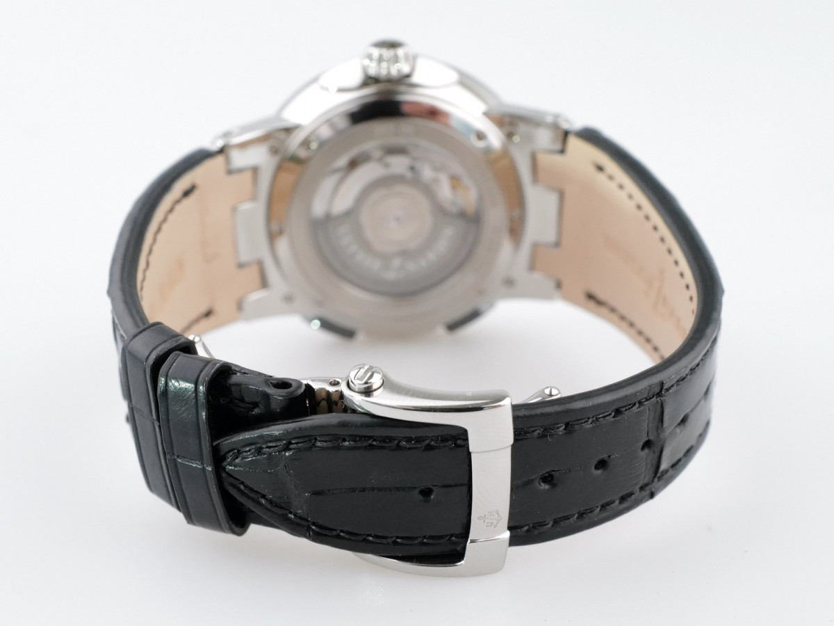 Швейцарський годинник Ulysse Nardin Executive Dual Time Black Alligator Strap Black Dial 43