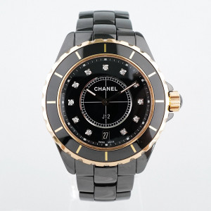 Швейцарские часы Chanel J12 Ceramic Gold Diamonds