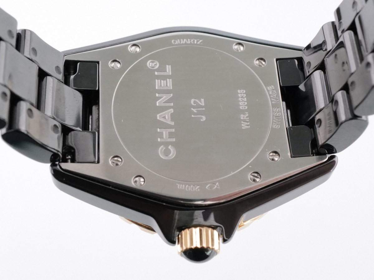 Швейцарские часы Chanel J12 Ceramic Gold Diamonds