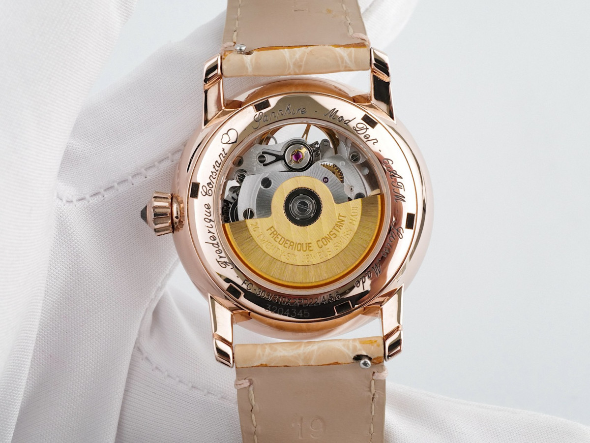 Swiss watch Frederique Constant Heart Beat Mother of Pearl Diamond Dial