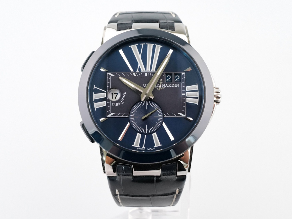 Швейцарские часы Ulysse Nardin Executive Dual Time Blue Dial
