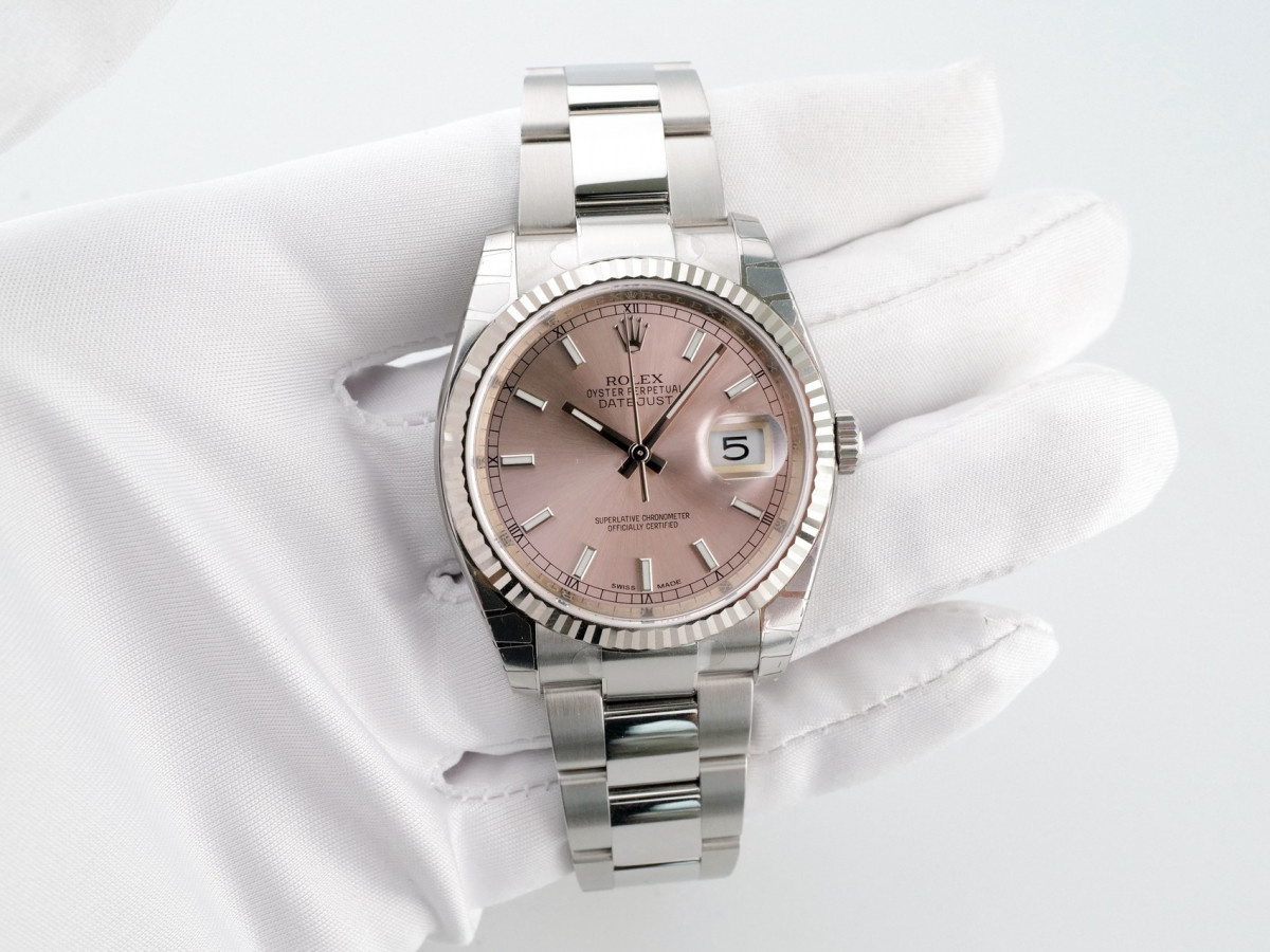 Швейцарские часы Rolex Datejust 36 Pink Dial Oyster Bracelet