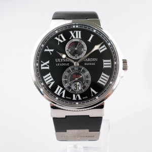 Швейцарський годинник Ulysse Nardin Maxi Marine Chronometer Black Dial 43