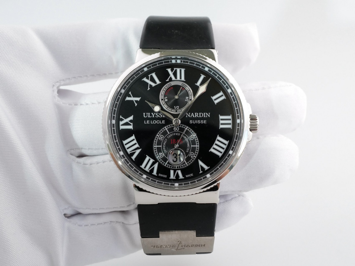 Швейцарские часы Ulysse Nardin Maxi Marine Chronometer Black Dial 43