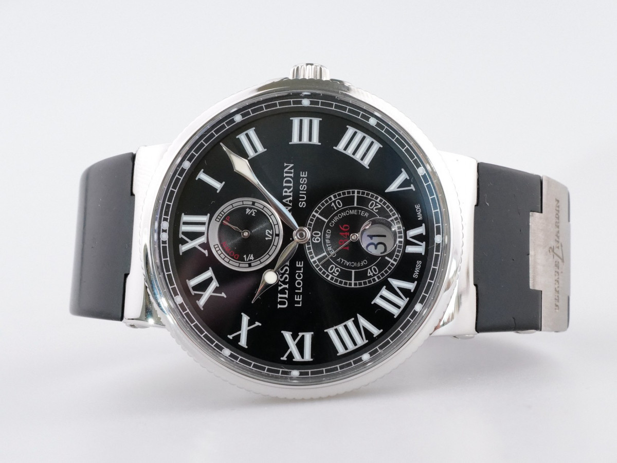 Швейцарские часы Ulysse Nardin Maxi Marine Chronometer Black Dial 43