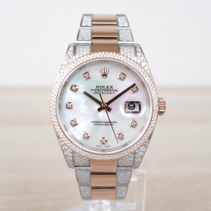 Швейцарський годинник Rolex Datejust 36 Steel Everose Diamonds MOP Dial