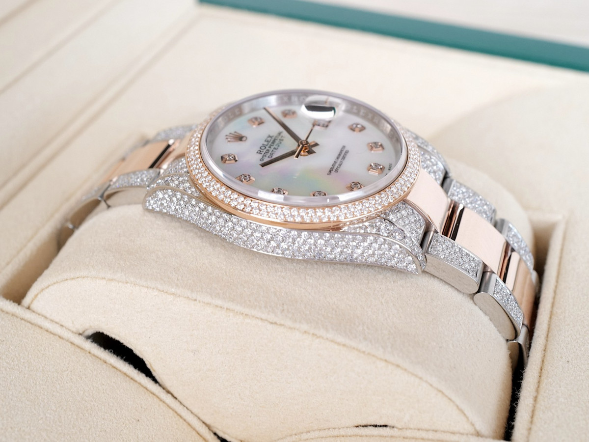 Швейцарський годинник Rolex Datejust 36 Steel Everose Diamonds MOP Dial