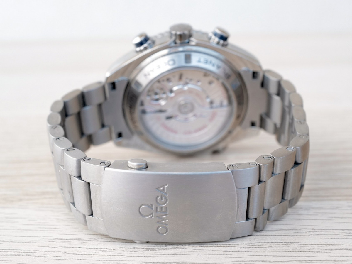 Швейцарський годинник Omega Seamaster Planet Ocean 600M Co‑Axial Chronograph 45.5mm Titanium Blue