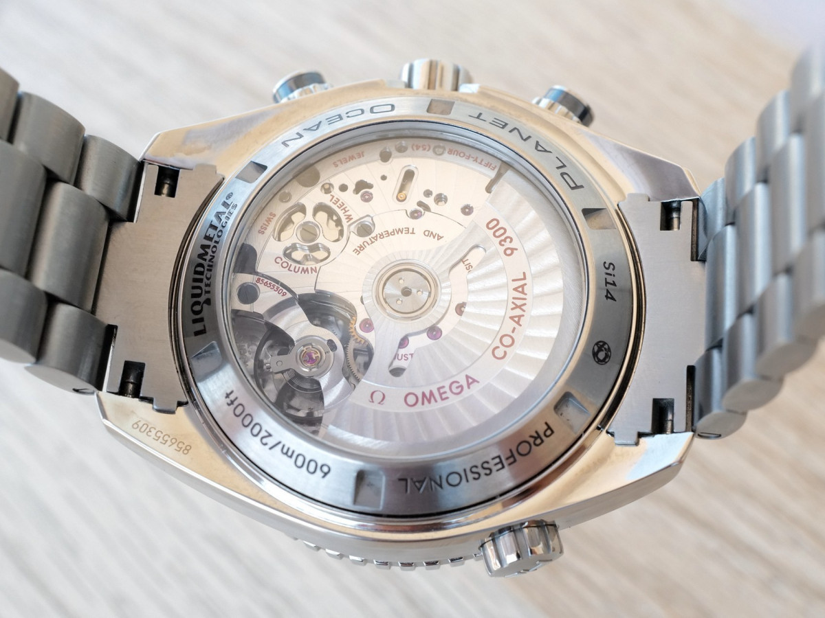 Швейцарський годинник Omega Seamaster Planet Ocean 600M Co‑Axial Chronograph 45.5mm Titanium Blue