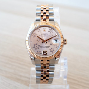 Швейцарський годинник Rolex Datejust 31 Lady Midsize Rose Gold/Steel Pink Floral Motif