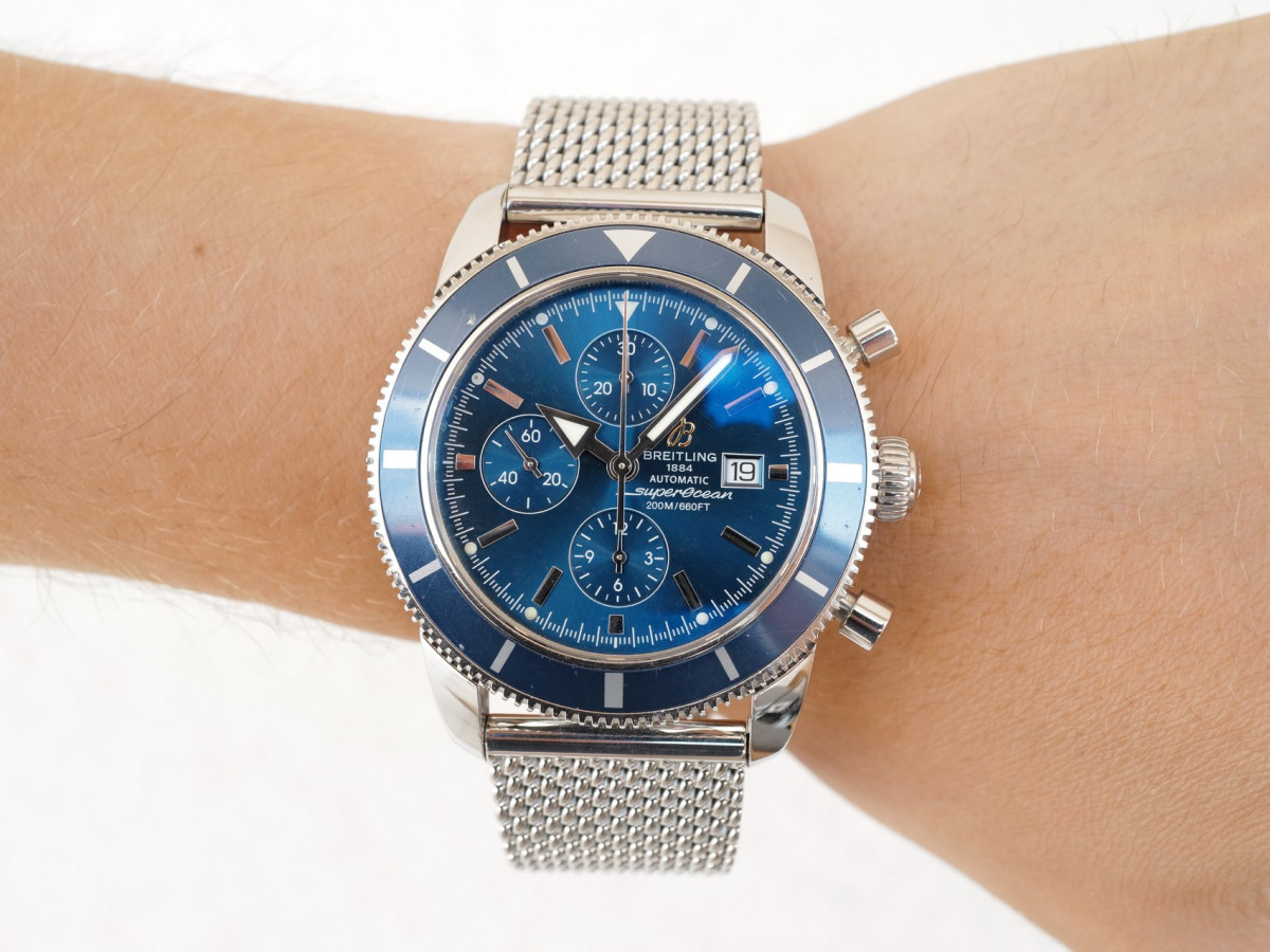 Швейцарський годинник Breitling Superocean Heritage Chronograph 46mm Blue Dial