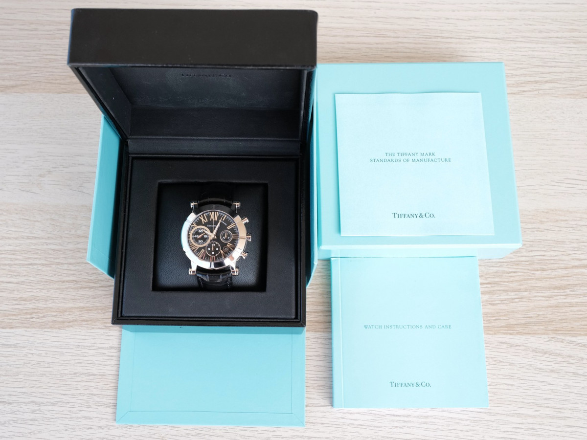 Швейцарський годинник Tiffany & Co. Atlas Automatic Chronograph 18K White Gold