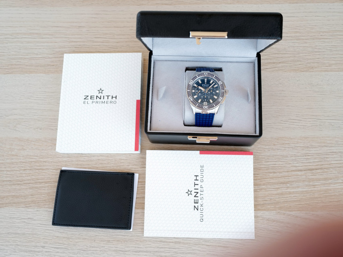 Швейцарський годинник Zenith El Primero Flyback Automatic Blue Dial