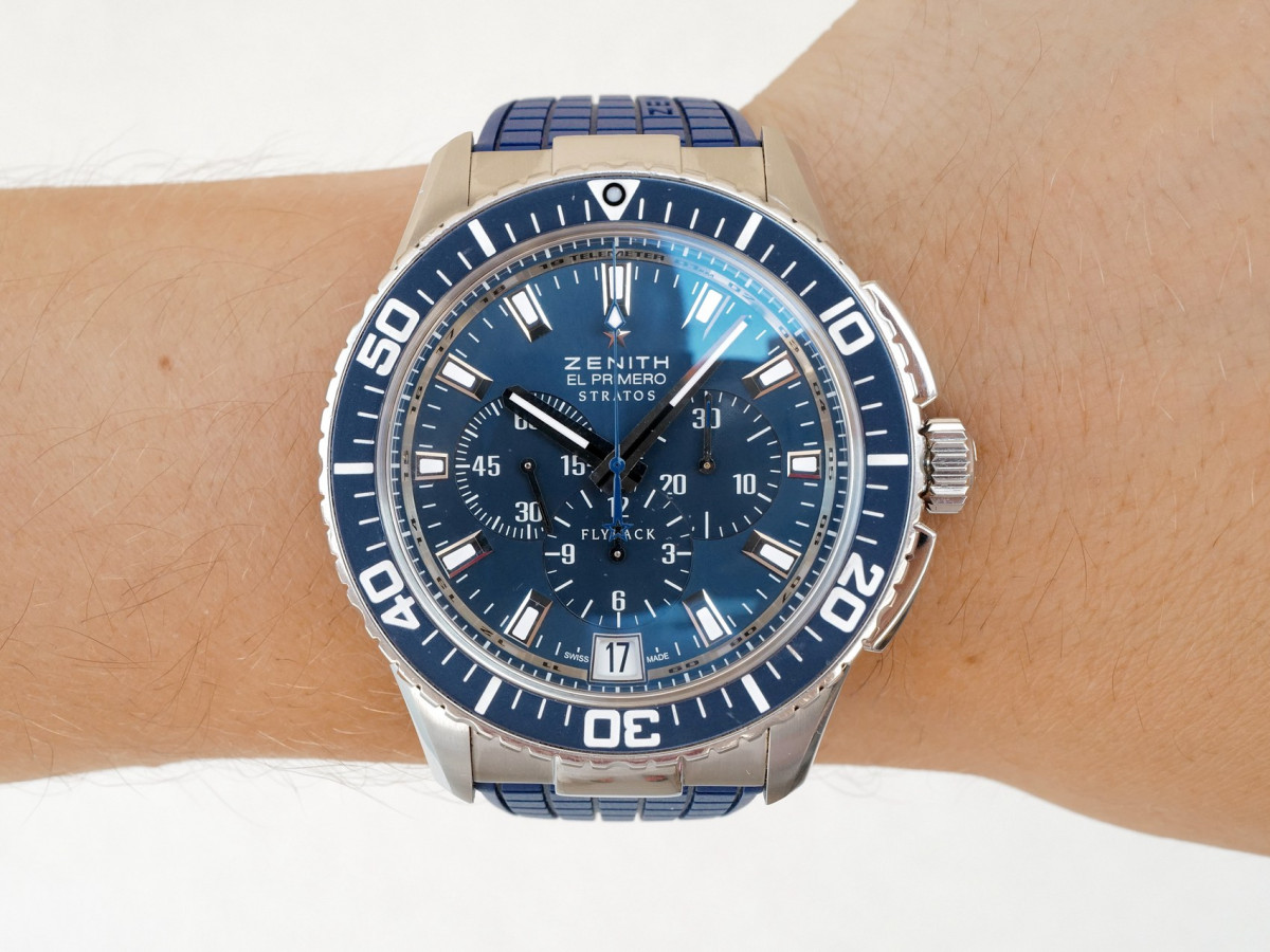 Швейцарський годинник Zenith El Primero Flyback Automatic Blue Dial