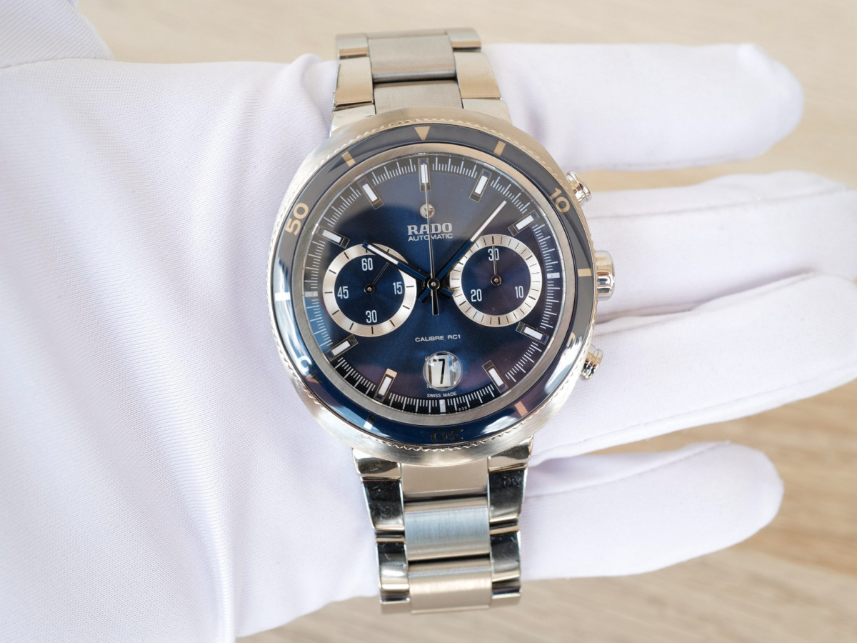 Швейцарський годинник Rado D-Star 200 Blue Ceramic Automatic Chronograph