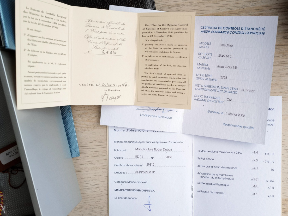 Швейцарський годинник Roger Dubuis Easy Diver 18K Rose Gold Limited Edition 18/28