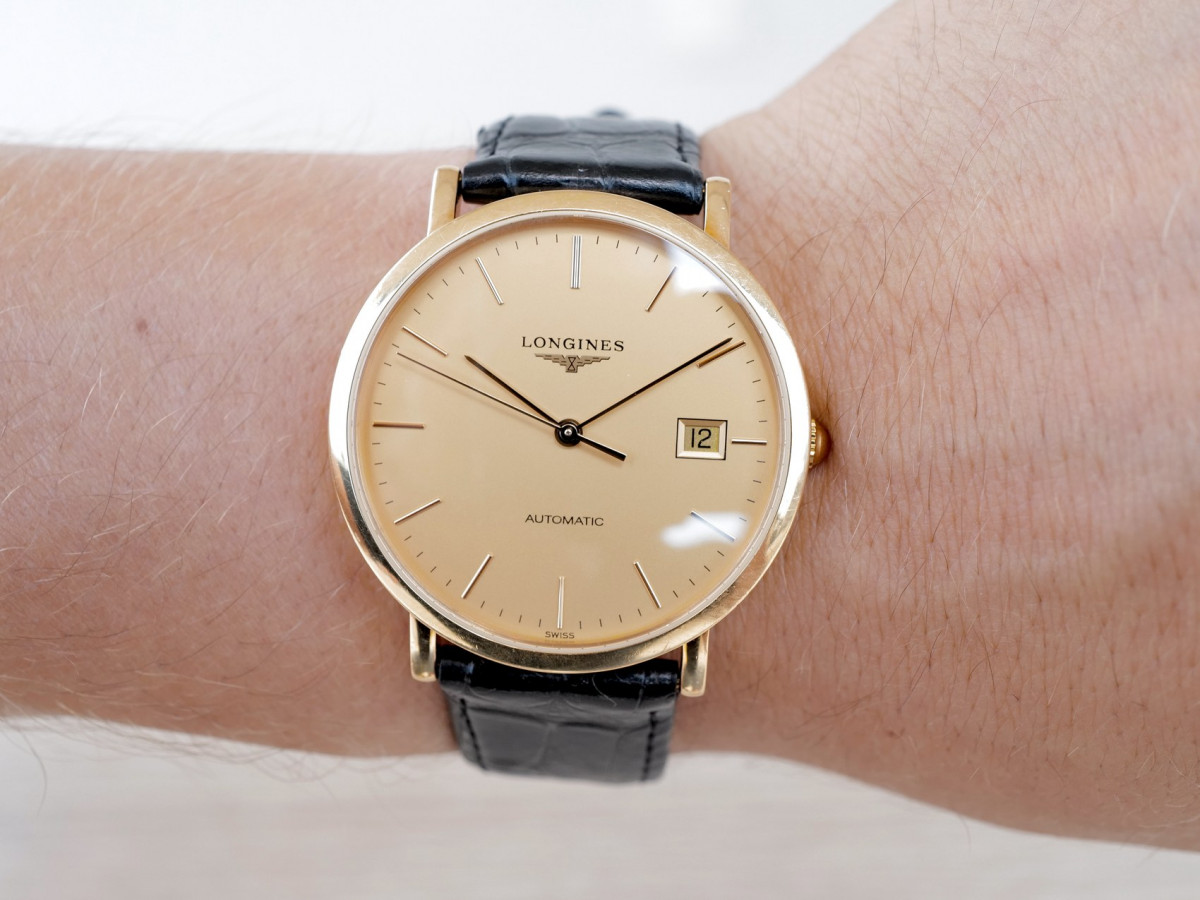 Швейцарський годинник Longines Presence 37 Automatic 18K Yellow Gold