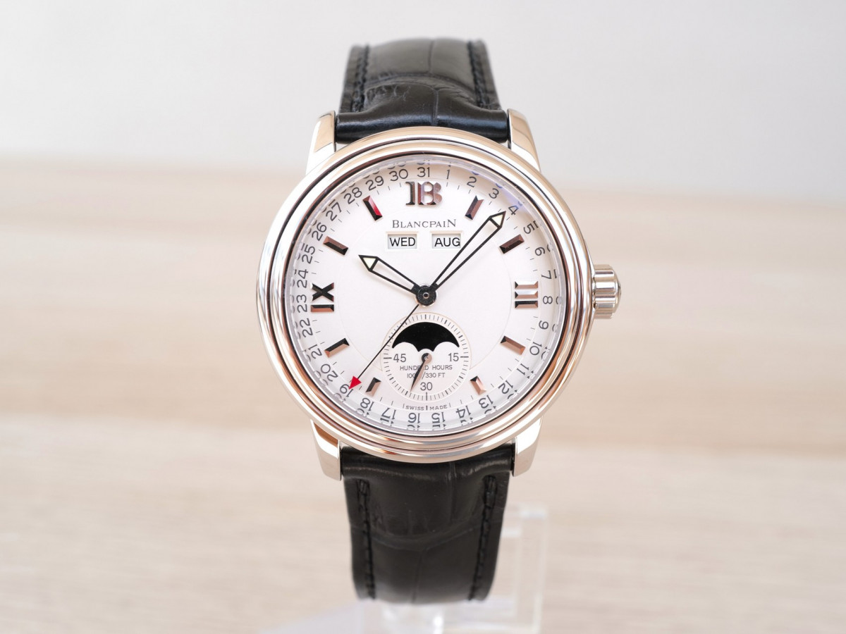 Швейцарський годинник Blancpain Complete Calendar Leman 18K White Gold