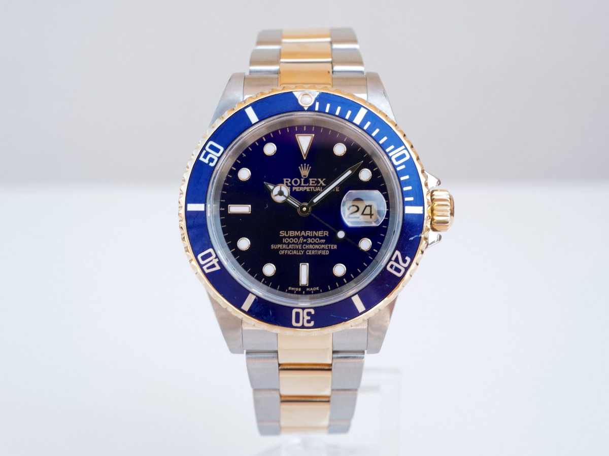 Swiss watch Rolex Submariner Date Blue Dial Steel 18K Yellow Gold