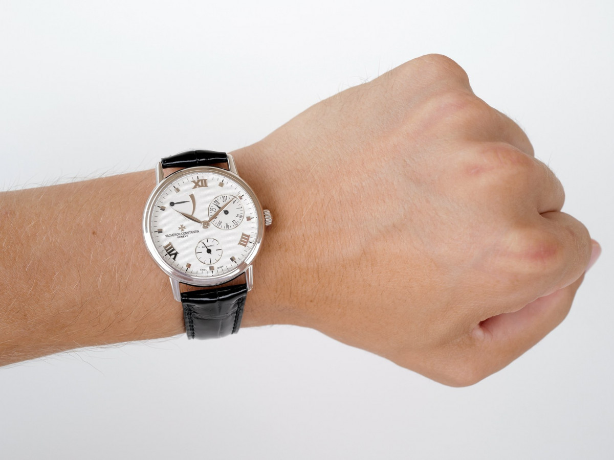 Швейцарський годинник Vacheron Constantin Patrimony Power Reserve 18K White Gold
