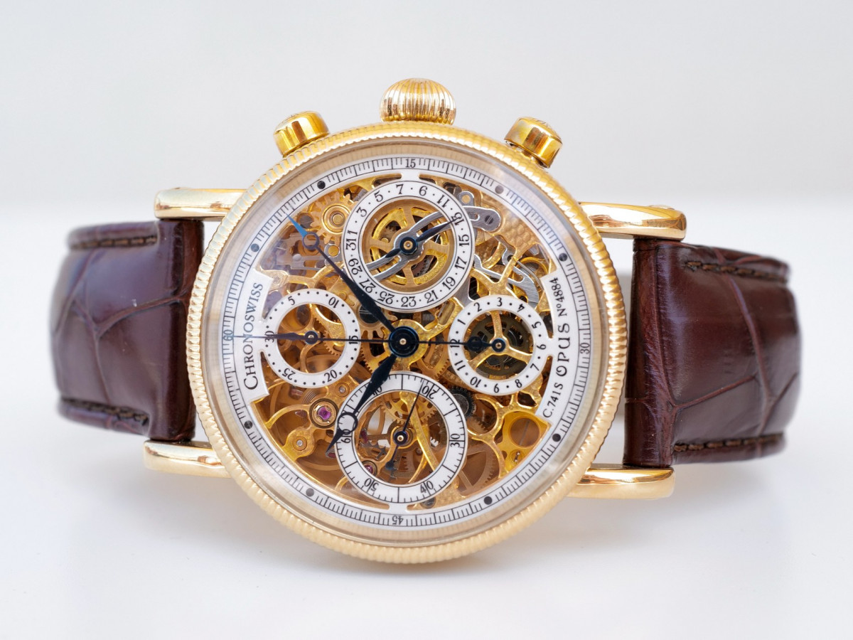 Швейцарський годинник Chronoswiss Opus Chronograph Skeleton 18K Yellow Gold