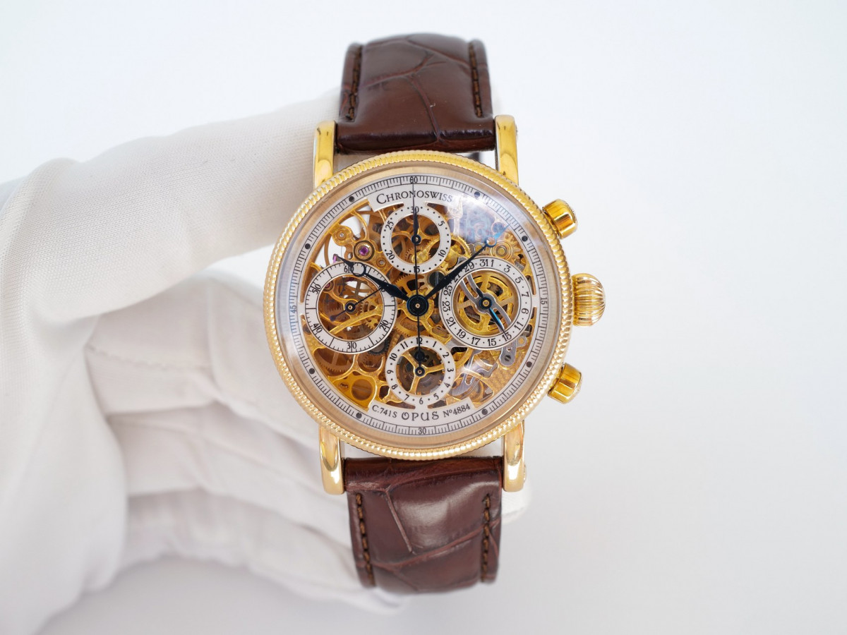 Швейцарський годинник Chronoswiss Opus Chronograph Skeleton 18K Yellow Gold