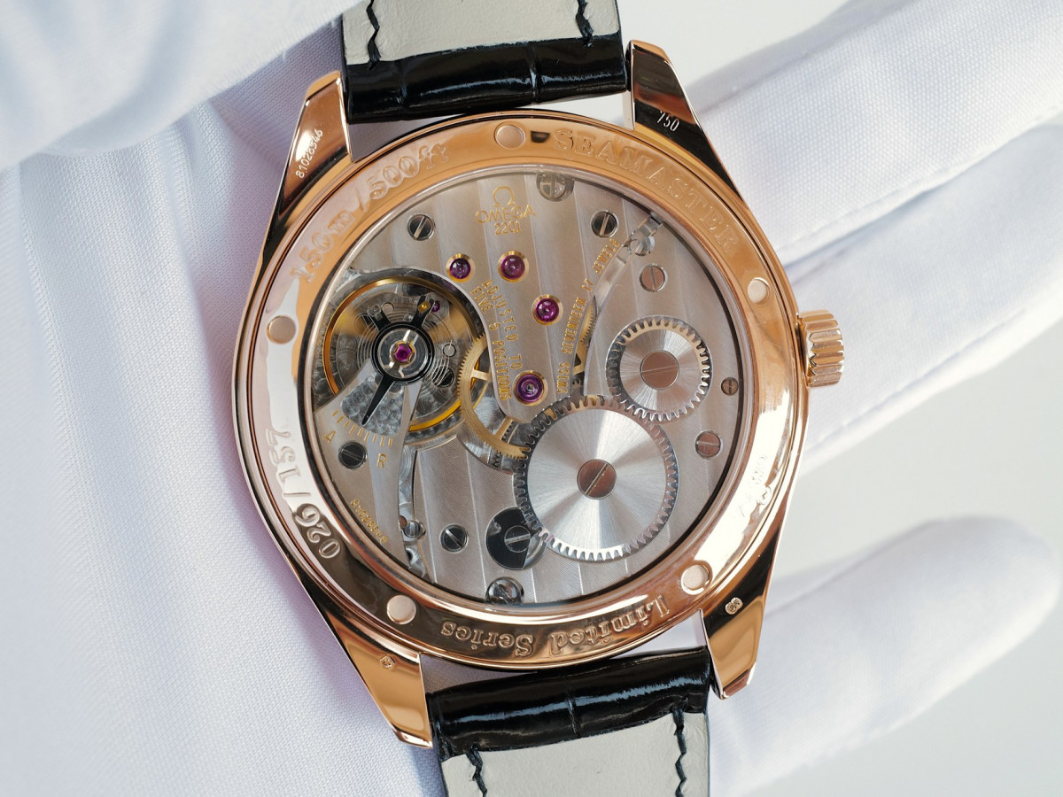 Swiss watch Omega Seamaster Railmaster XXL Chronometer Limited Edition 18K Rose Gold