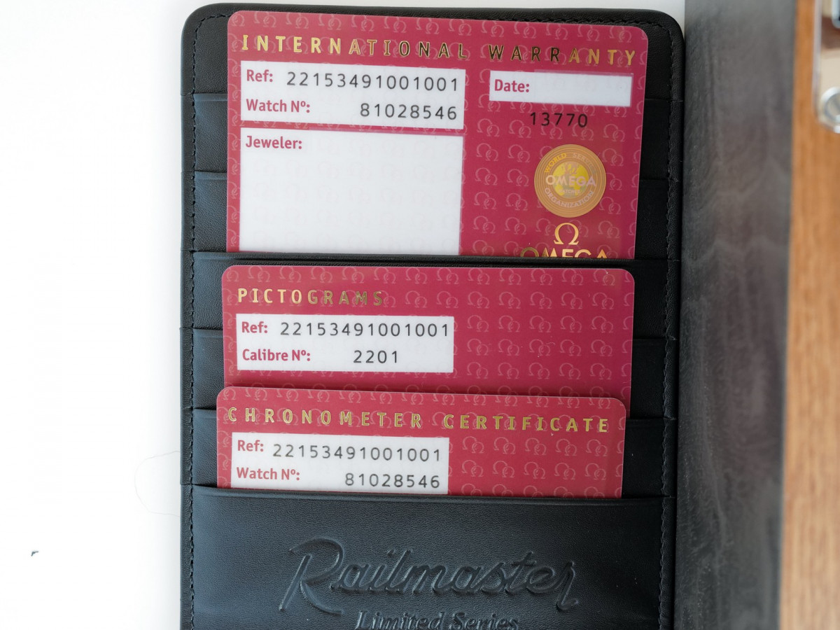 Swiss watch Omega Seamaster Railmaster XXL Chronometer Limited Edition 18K Rose Gold