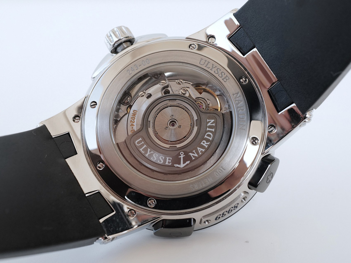 Швейцарские часы Ulysse Nardin Executive Dual Time Black Rubber Strap Black Dial 43
