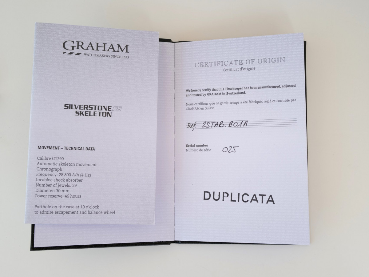 Швейцарские часы Graham Silverstone RS Skeleton Limited Edition of 250