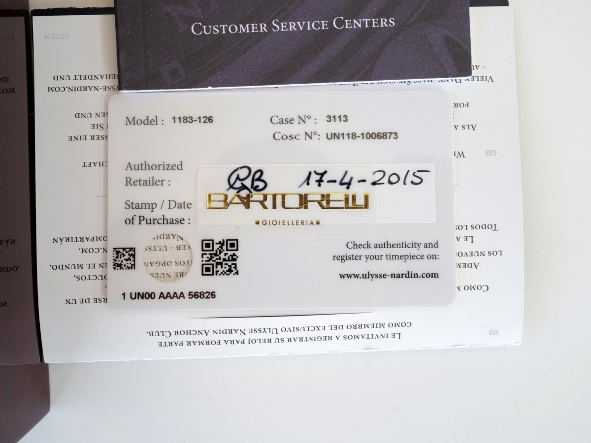 Швейцарские часы Ulysse Nardin Marine Chronometer Manufacture Blue Dial