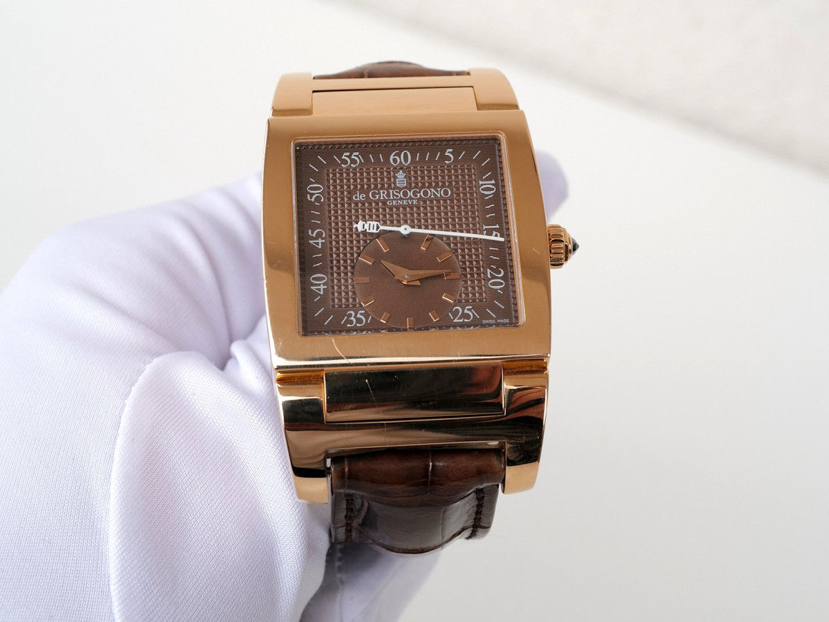 Швейцарские часы De Grisogono Instrumento Uno Grande Seconde 18K Rose Gold Automatic