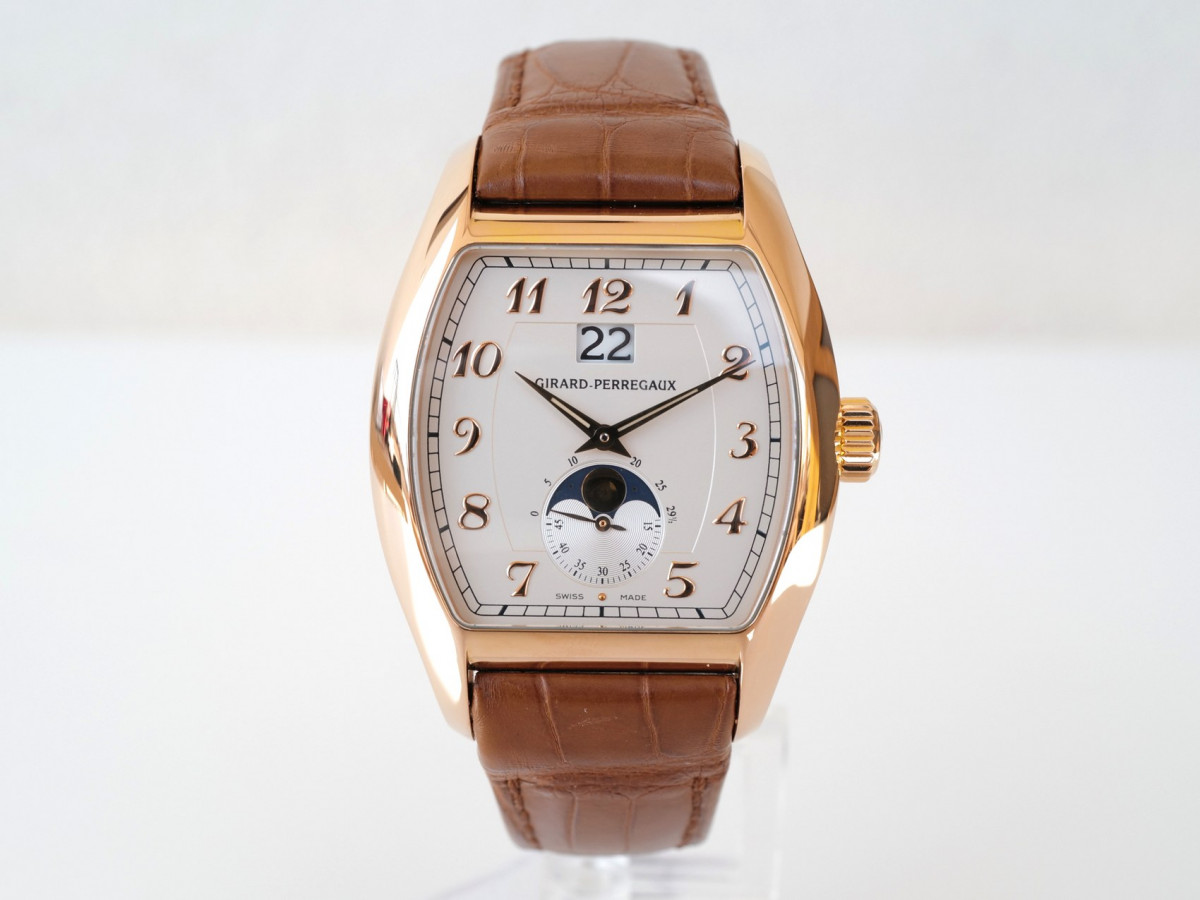 Швейцарський годинник Girard-Perregaux Richeville Large Date Moon-Phases 18K Rose Gold