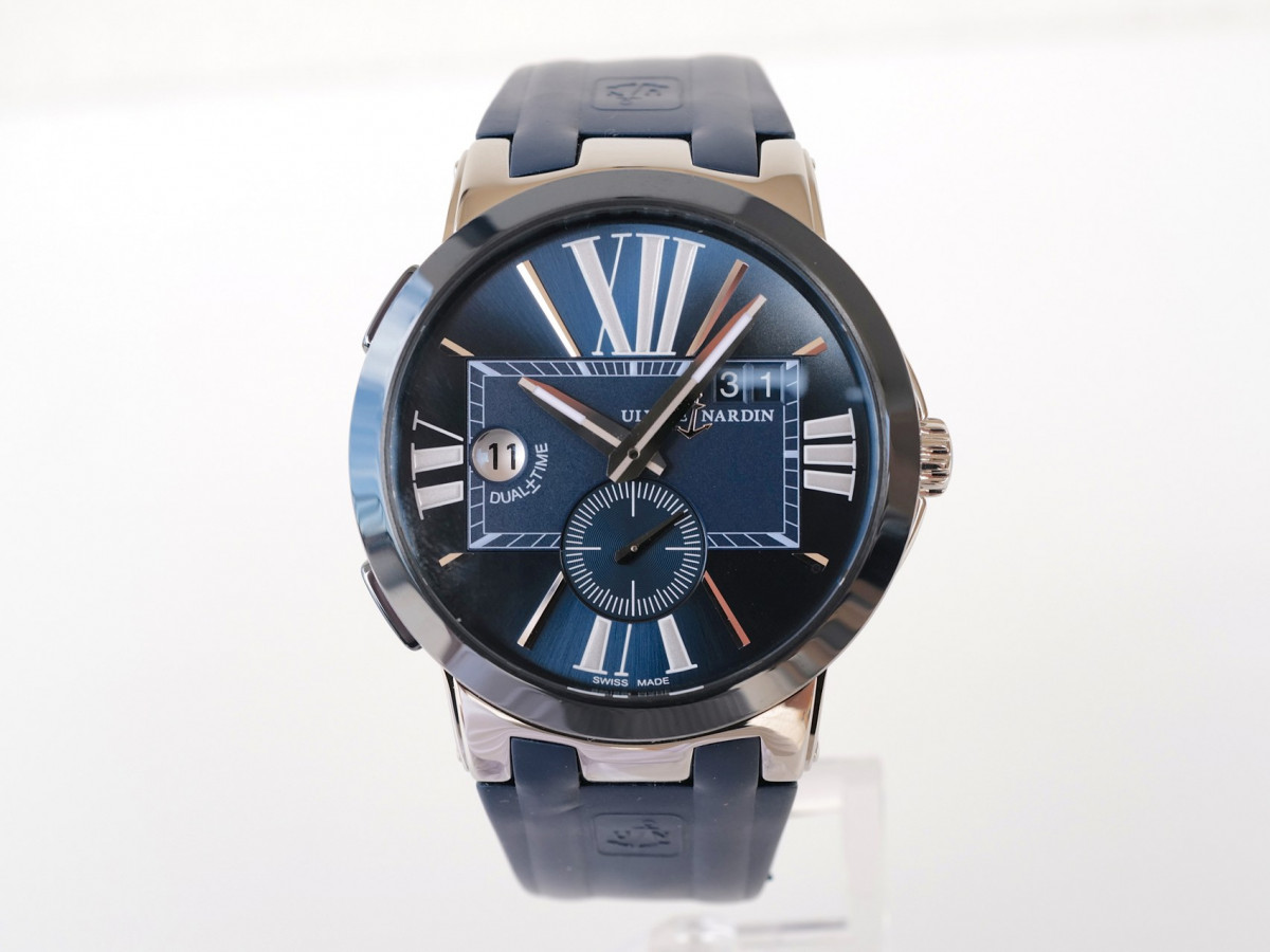 Swiss watch Ulysse Nardin Executive Dual Time Blue Dial