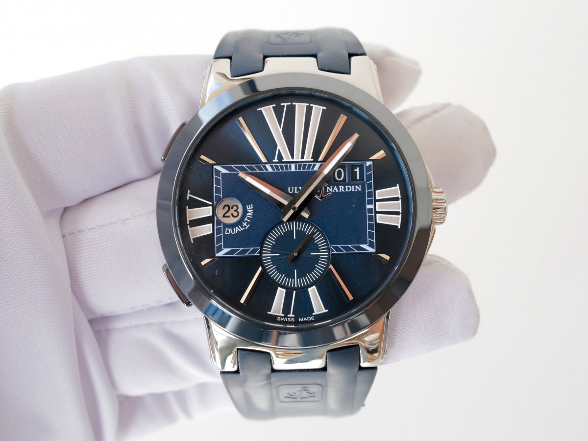 Swiss watch Ulysse Nardin Executive Dual Time Blue Dial