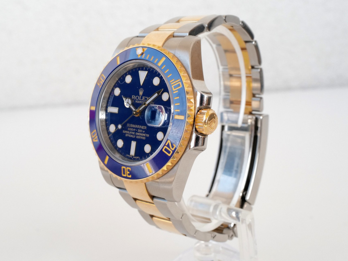 Швейцарський годинник Rolex Submariner Date 41 Yellow Gold Steel Ceramic Blue Dial