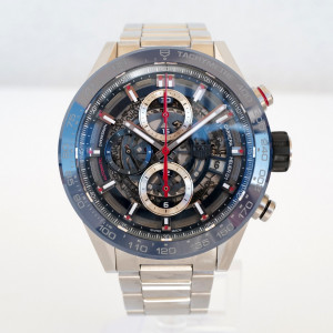 Швейцарський годинник TAG Heuer Carrera Calibre HEUER 01 Blue Ceramic Skeleton
