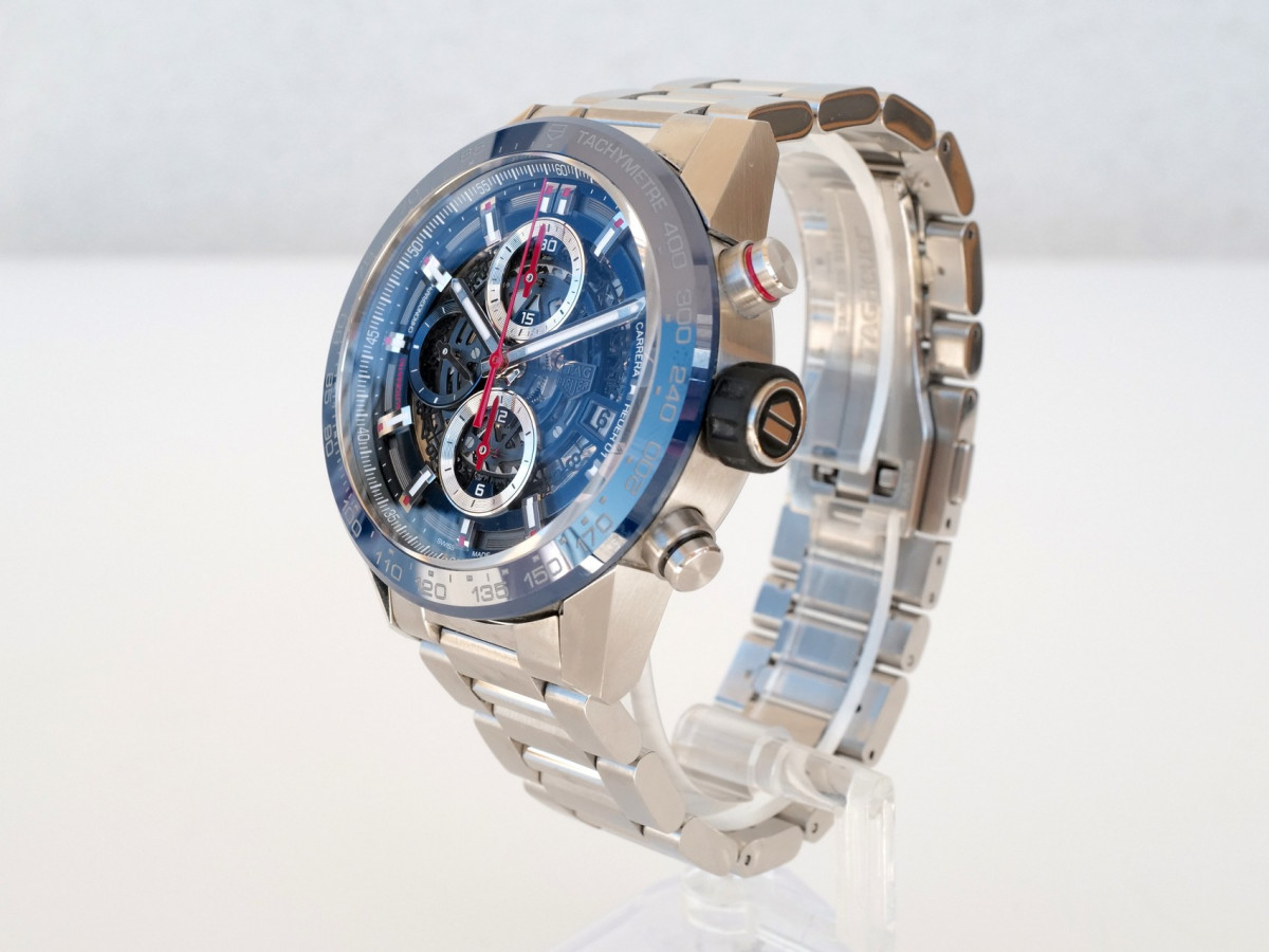 Швейцарський годинник TAG Heuer Carrera Calibre HEUER 01 Blue Ceramic Skeleton