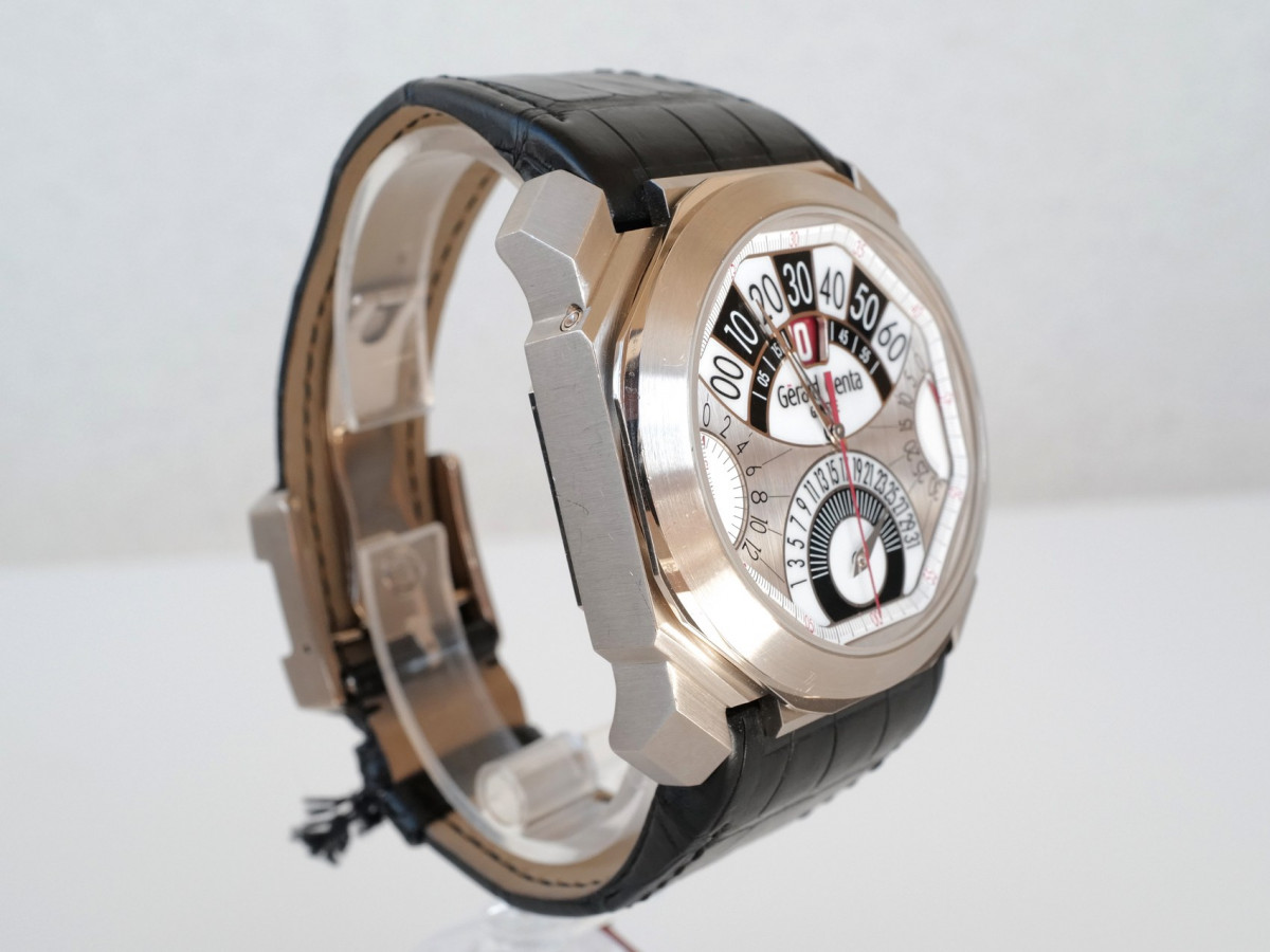 Швейцарський годинник Gerald Genta Octo Quatro Retro Chronograph Jumping Hour 18K White Gold