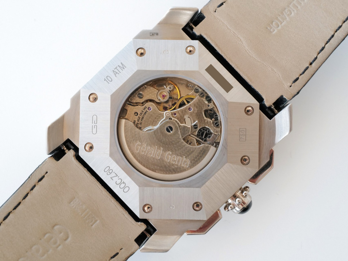 Швейцарський годинник Gerald Genta Octo Quatro Retro Chronograph Jumping Hour 18K White Gold