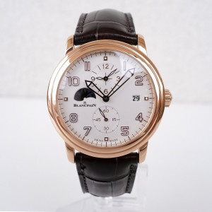 Швейцарський годинник Blancpain Leman Hommes Dual Time Zone 18K Rose Gold